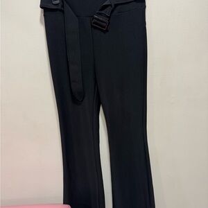 Elegant Black Women's Pants with Belt